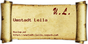 Umstadt Leila névjegykártya